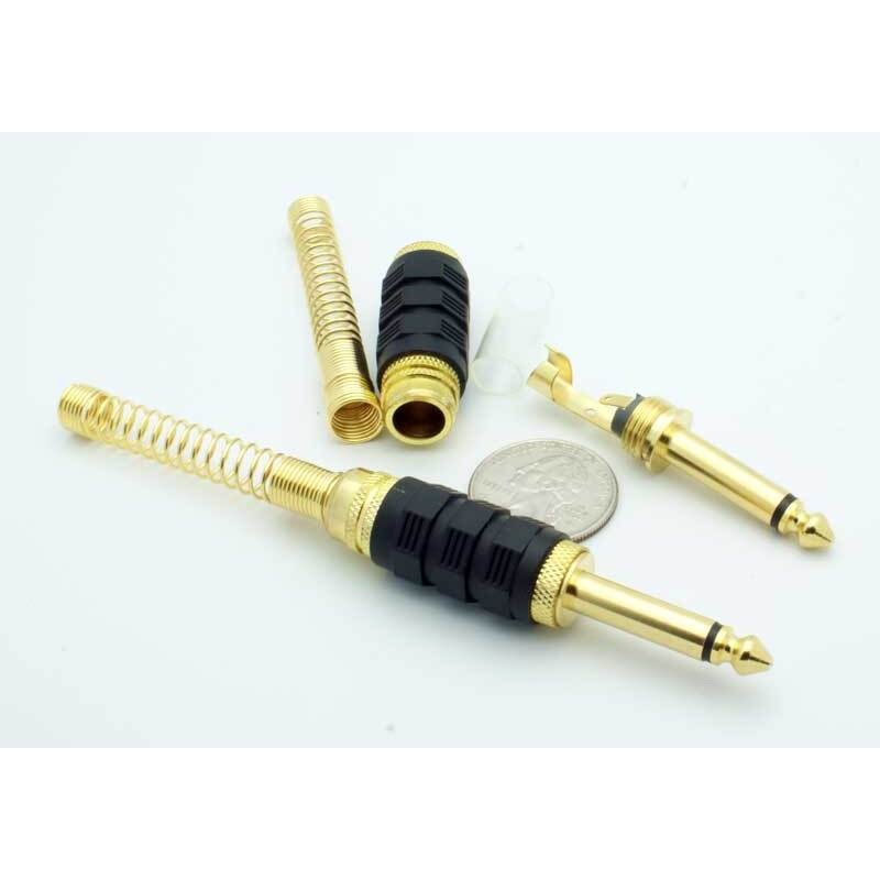 1/4″ Mono Plug Gold Plated – Black