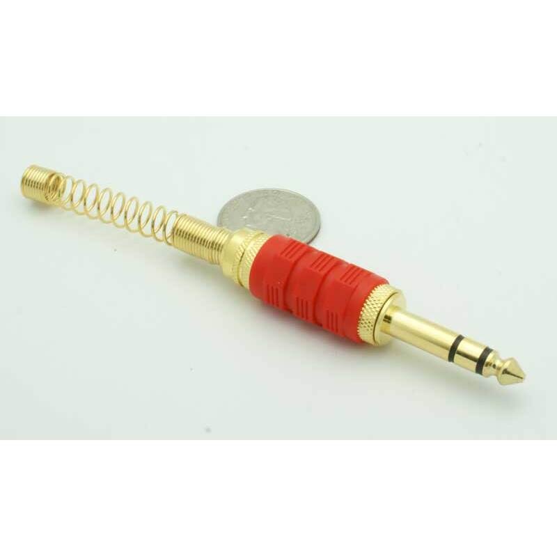 1/4″ Stereo Plug Gold Plated Red