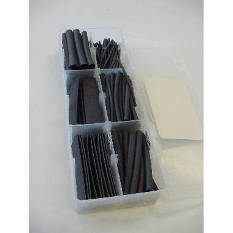 158 Piece Heat Shrink Assortment 2.5″ Black