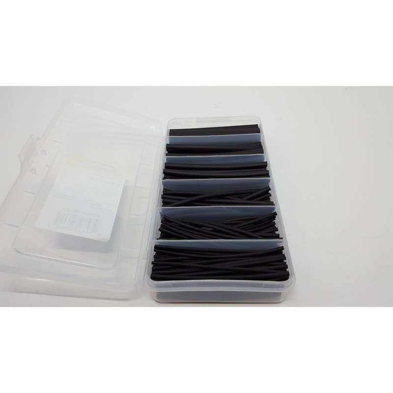 160 Piece Heat Shrink Assortment 4″ Black
