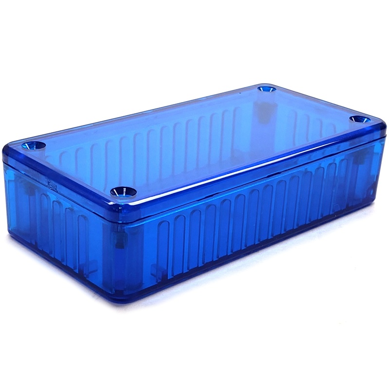 100 x 50 x 21MM Polycarbonate Box Translucent Blue