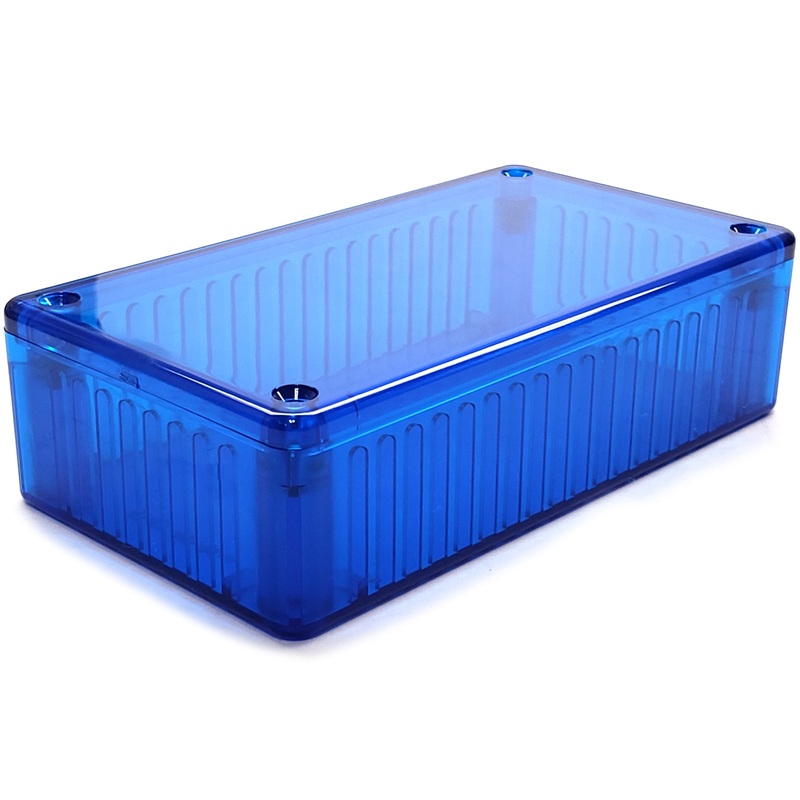 112 x 66 x 27MM Polycarbonate Box Translucent Blue