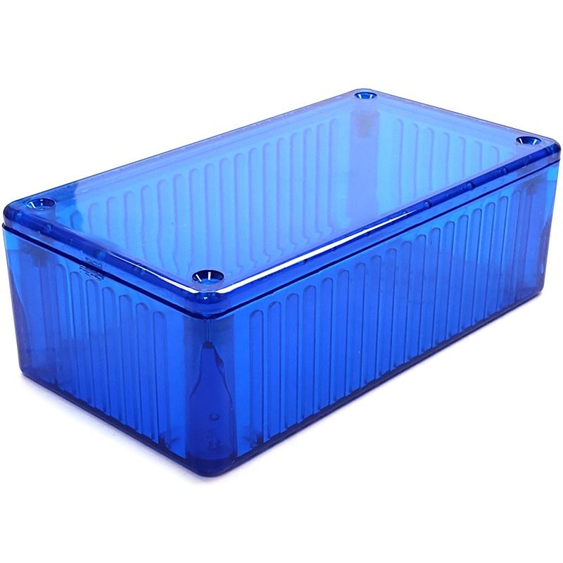 120 x 80 x 38MM Polycarbonate Box Translucent Blue