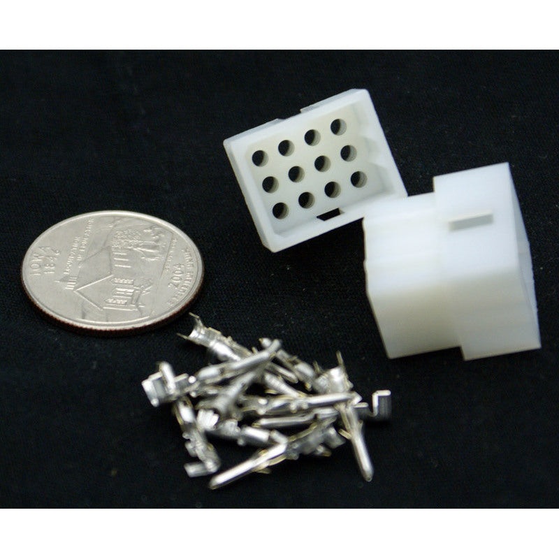 12 Pin (3×4) Molex .062 Male Plug Connector w/Pins 03-06-2122