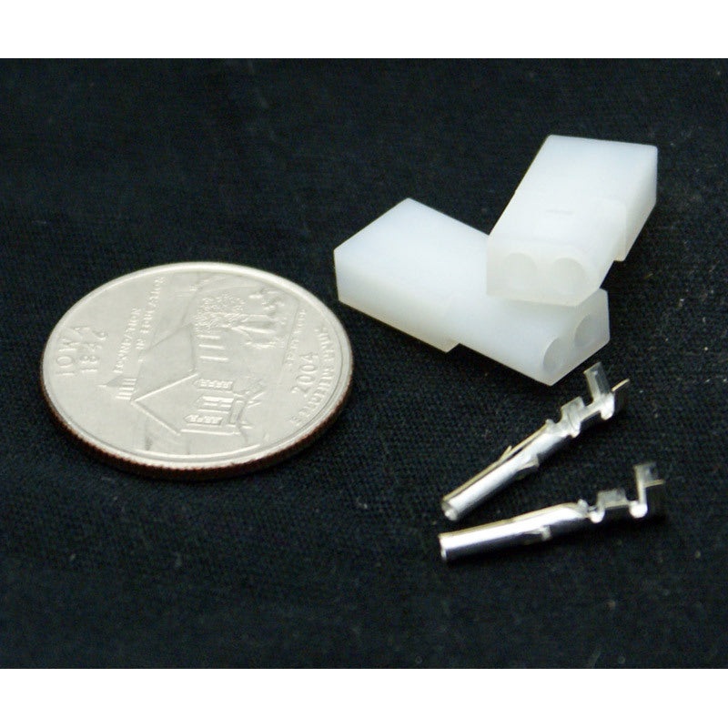 2 Pin Molex .062 Female Receptacle Connector w/Pins 03-06-1023
