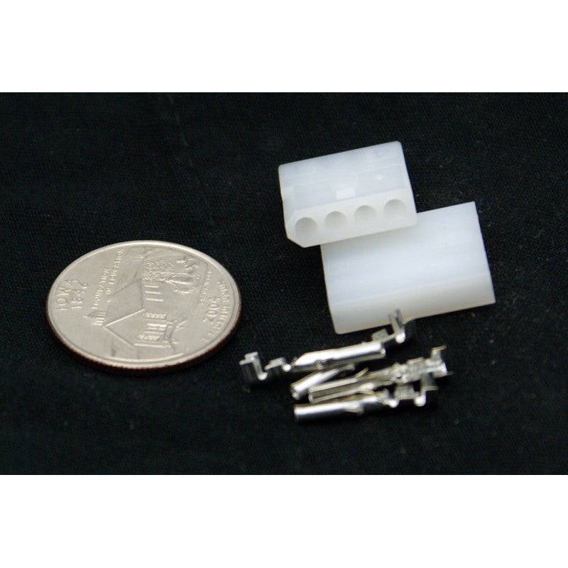 4 Pin (1×4) Molex .062 Female Receptacle Connector w/Pins 03-06-1042