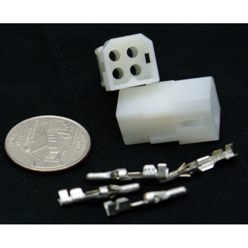 4 Pin (2×2) Molex .093 Male Plug Connector w/Pins 03-09-2049
