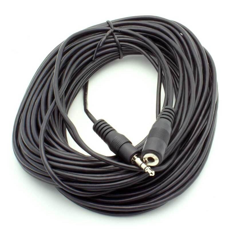 50′ 3.5mm Male-Female Stereo Extension Cable