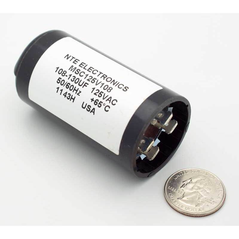 108-130 MFD 125VAC Motor Start Capacitor