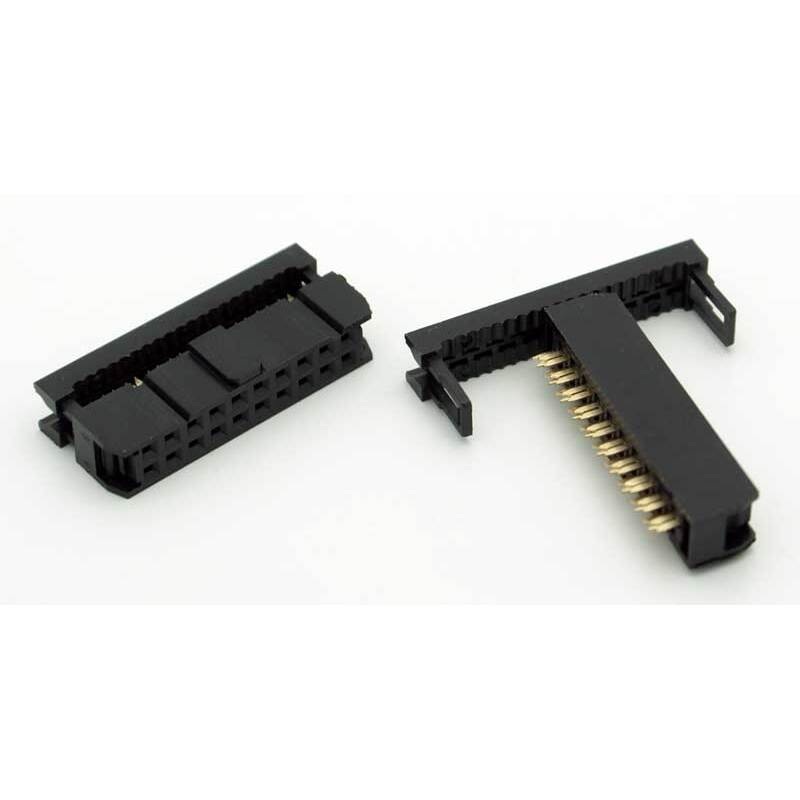 20 Pin IDC Female Socket Connector 0.1″ (Keyed)