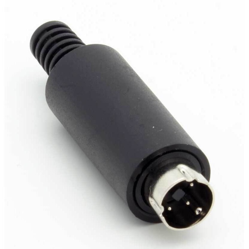 3 Pin Mini-DIN Male Inline Plug Connector