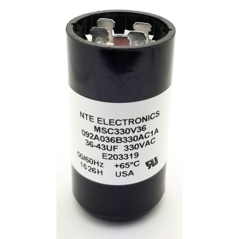 36-43 MFD 330VAC Motor Start Capacitor