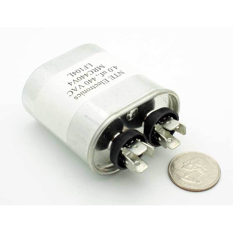 4.0 MFD 440VAC Motor Run Capacitor (Oval Case)