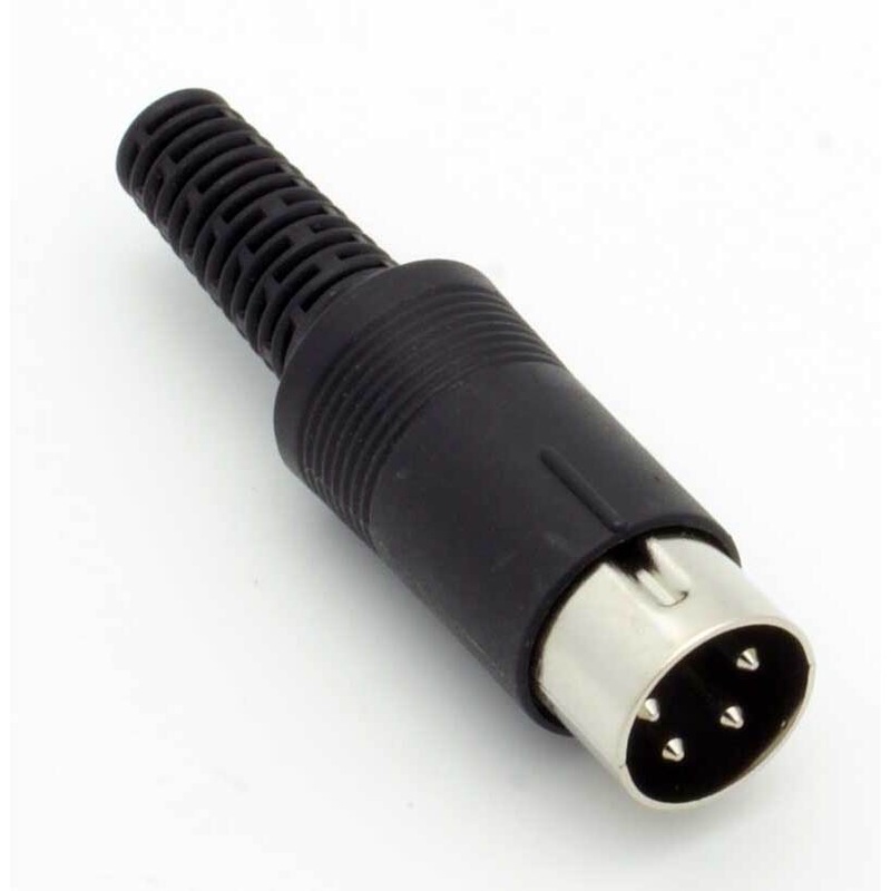 4 Pin DIN Male Inline Plug Connector
