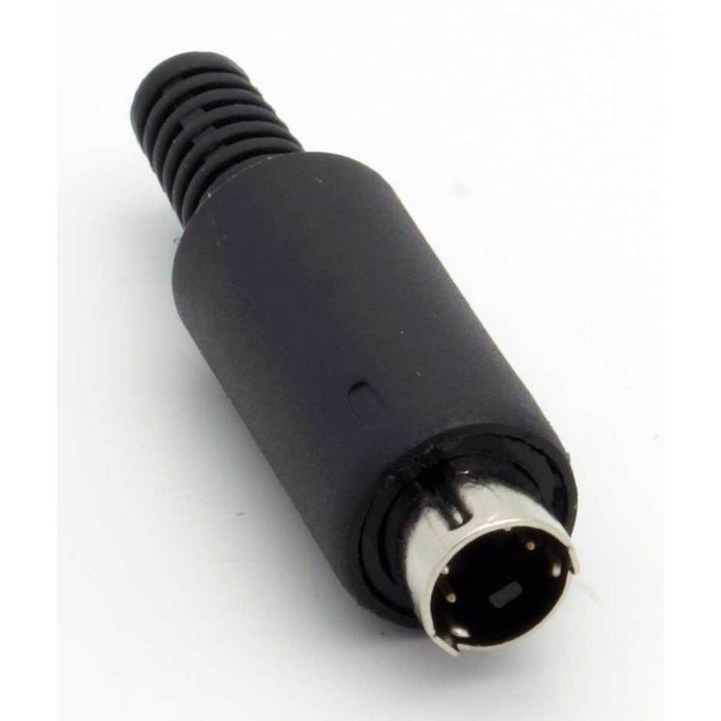 4 Pin Mini-DIN Male Inline Plug Connector