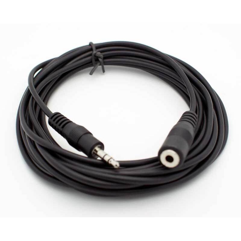 12′ 3.5mm Male-Female Stereo Extension Cable