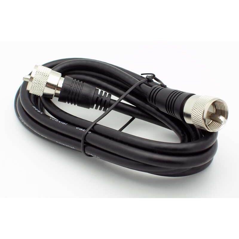 20′ 50 Ohm UHF Male – UHF Male (PL-259) Cable – RG-8X