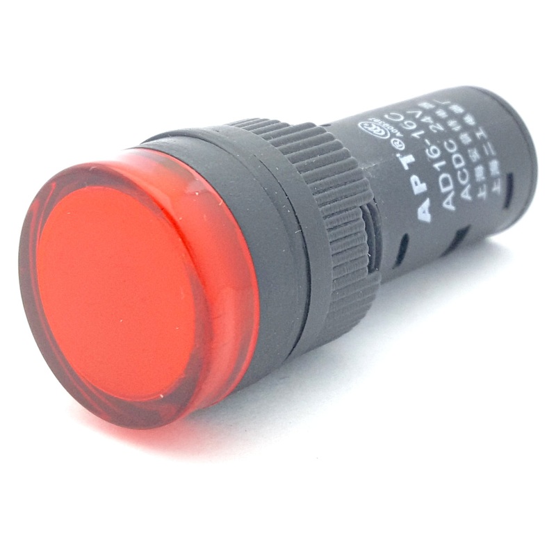 0.47”/12mm LED Panel Mount 24V, Red