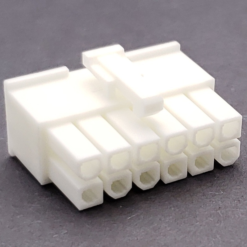 12-pin (2×6) Molex Mini Fit Jr. 0.165 MOLEX 39-01-2125 – White