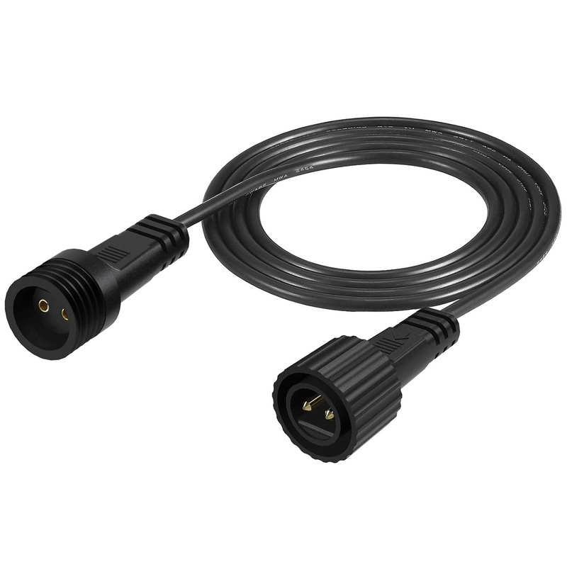 2-Pin LED String Light Extension Cable  IP65, 24AWG, 6.6FT (2M)