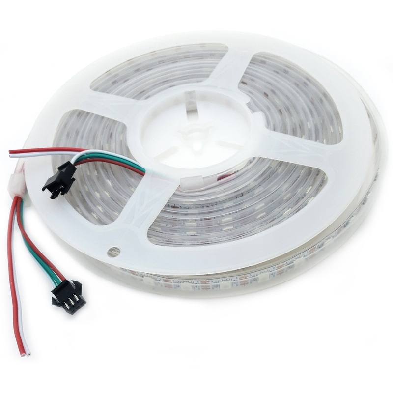 Waterproof Addressable 5V RGB LED Strip Light – 16.4 Feet