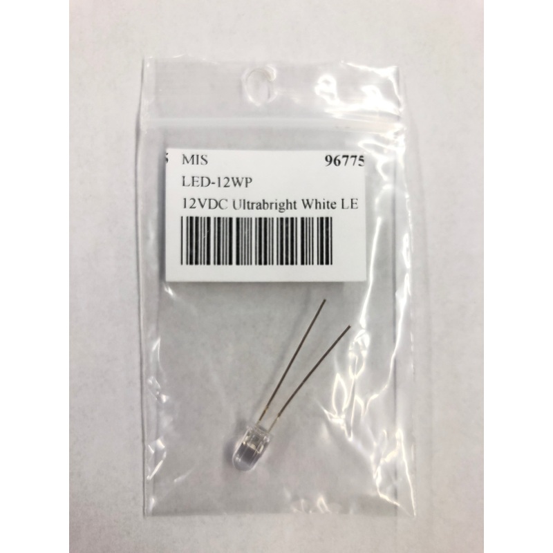 12V DC 5mm Ultra Bright WHITE LED
