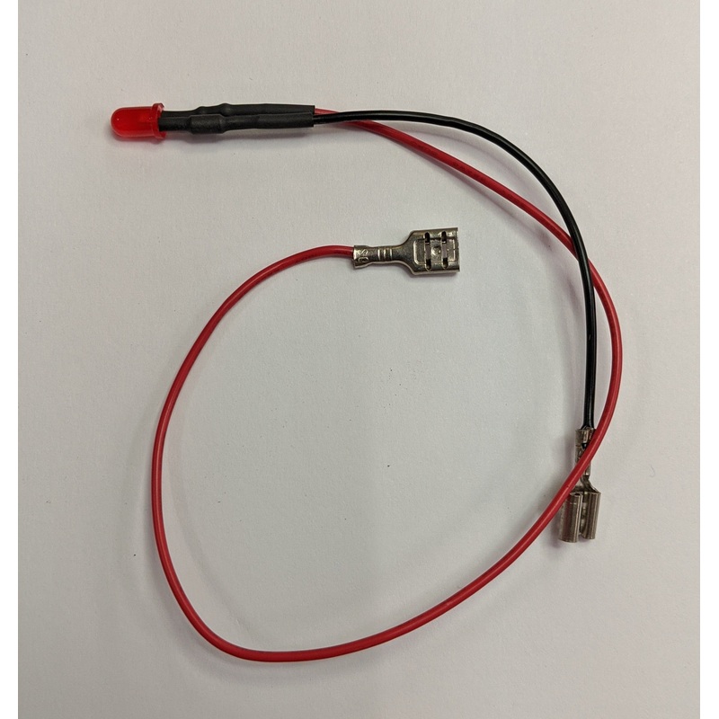 5mm 12V DC RED LED with 26” Leads