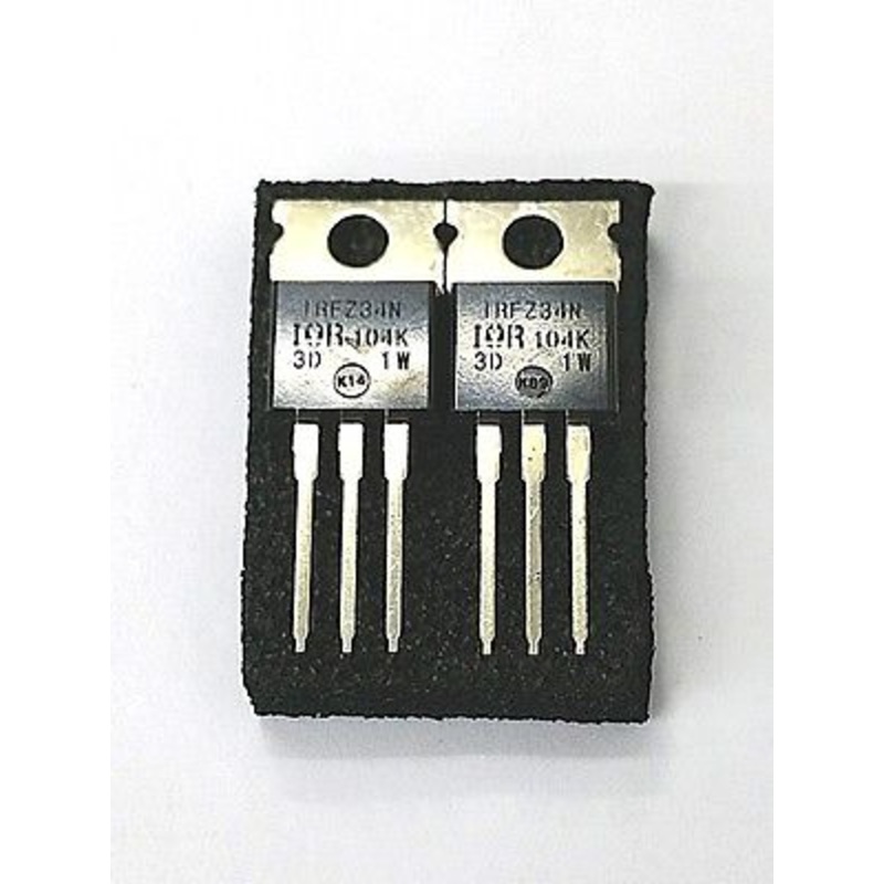 Lot of 2 IRF International Rectifier IRFZ34N 29A, 55V N Channel Power Mosfet
