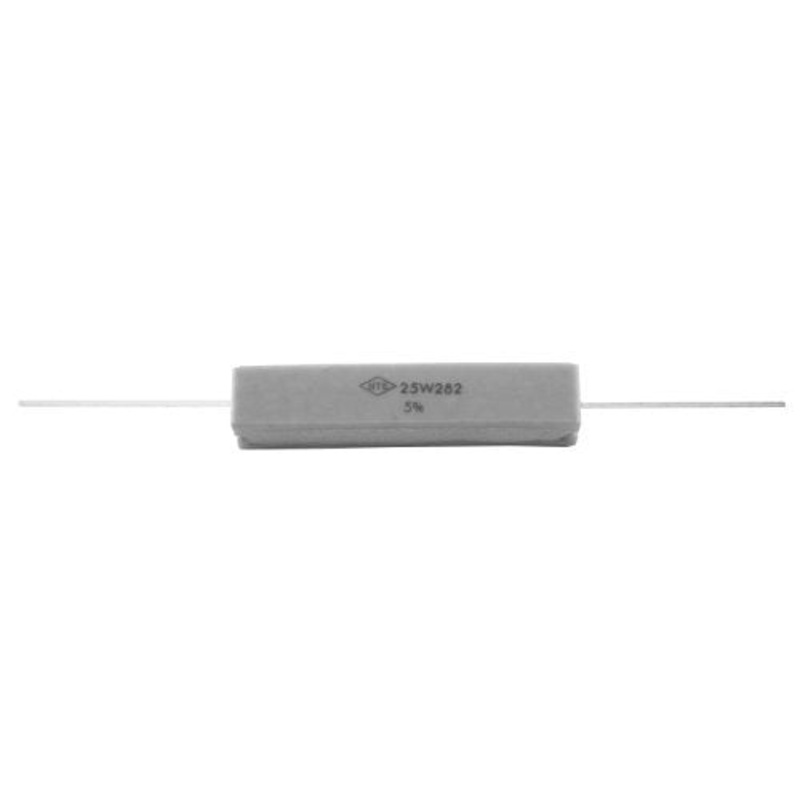 NTE Electronics 25W6D8 Cermet Wire Wound Resistor, 5% Tolerance, Axial Lead, 25W, Flameproof, 6.8 Ohm Resistance