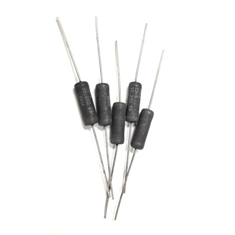 RESISTOR 5 WATT WIRE WOUND (5PCS) RS-5 95.2K (100K) OHM 5% TOL DALE (BLACK)