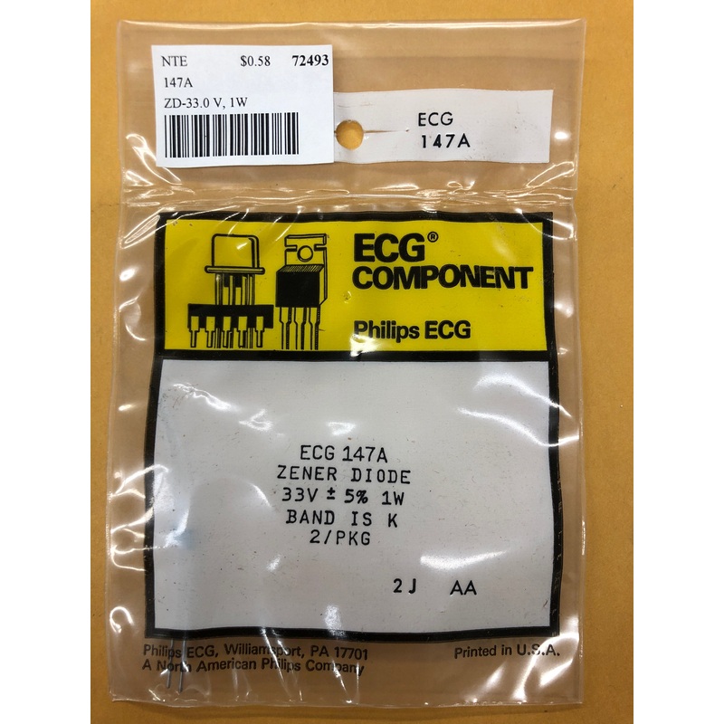 ZD-33.0 V, 1W NTE147A