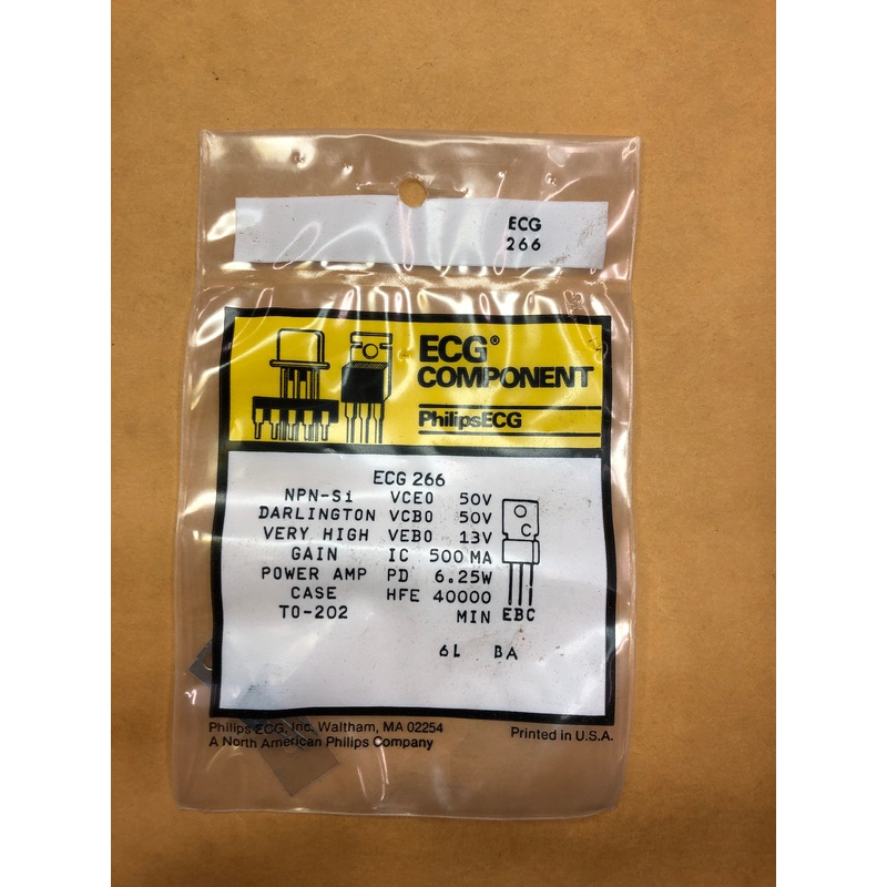ECG266 NPN-Si Transistor 50V 500MA TO-202