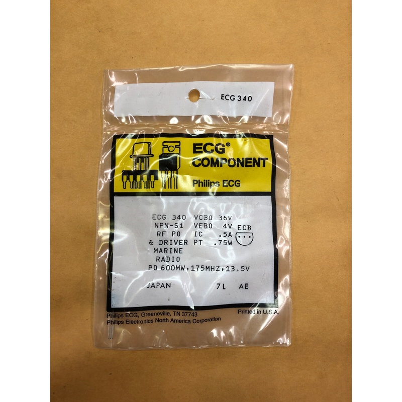 ECG340 NPN-Si Transistor 36V .5A