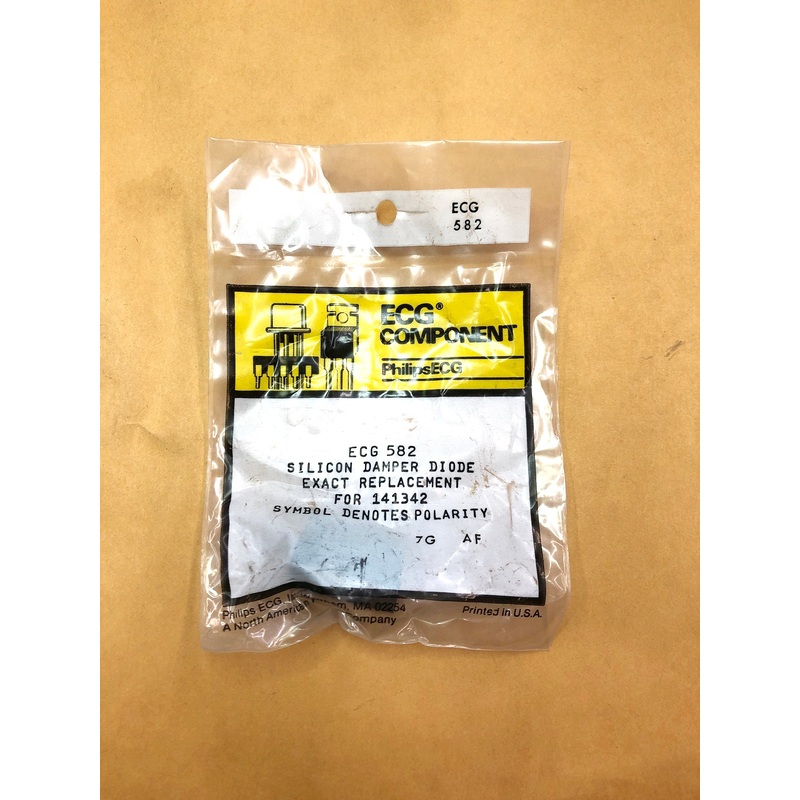 ECG582 TV Damper Diode 6KV (6,000V) PRV @ 300mA ~ (Replaces 141342)