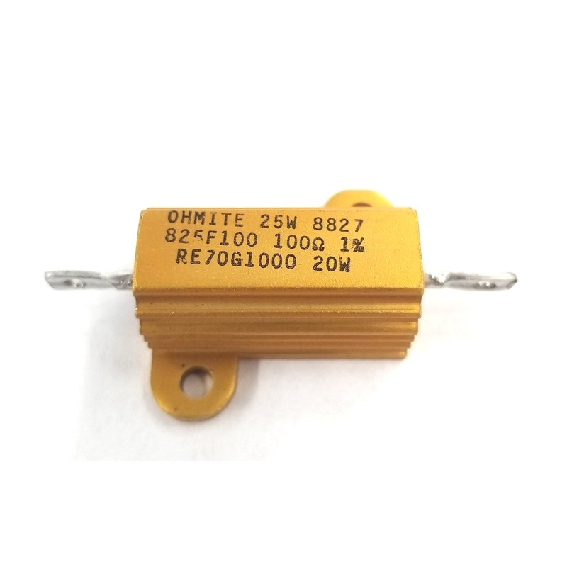 Ohmite 825F100, 100 Ohm 1% 25 Watt Metal Power Resistor 25W
