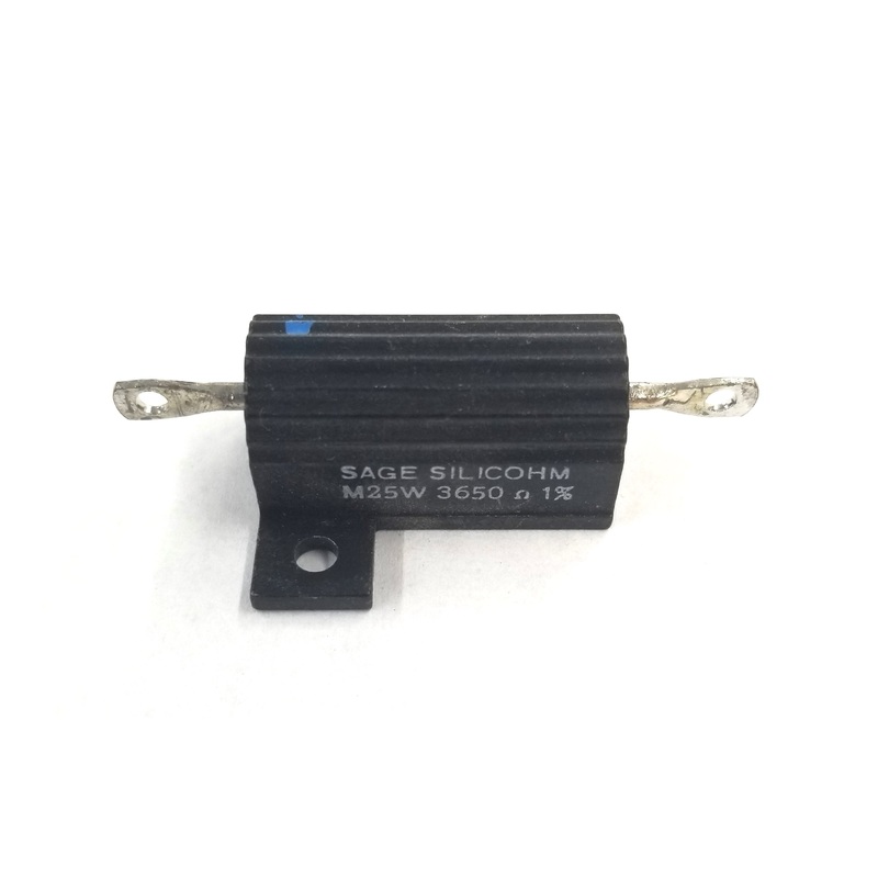 Sage Silicohm M25W3650, 3.65K (3,650) Ohm 1% 25 Watt Metal Power Resistor 25W