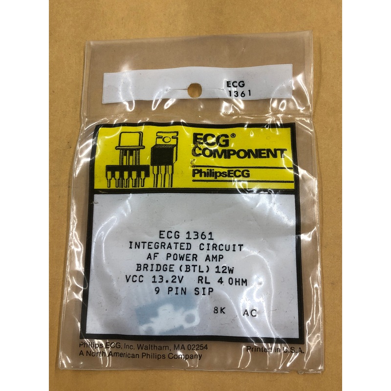 ECG1361 IC AF POWER AMP BRIDGE