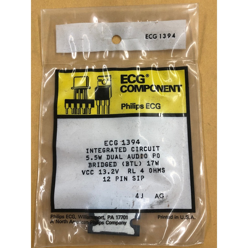 ECG1394 IC DUAL AUDIO PO