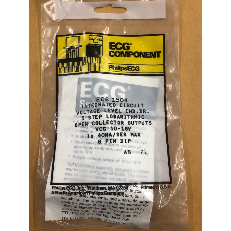 ECG1504 IC VOLTAGE LEVEL IND DR