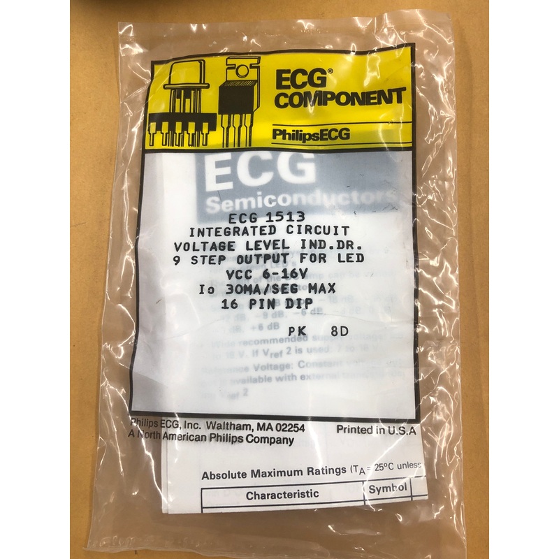 ECG1513 IC VLTG IND DR LOG