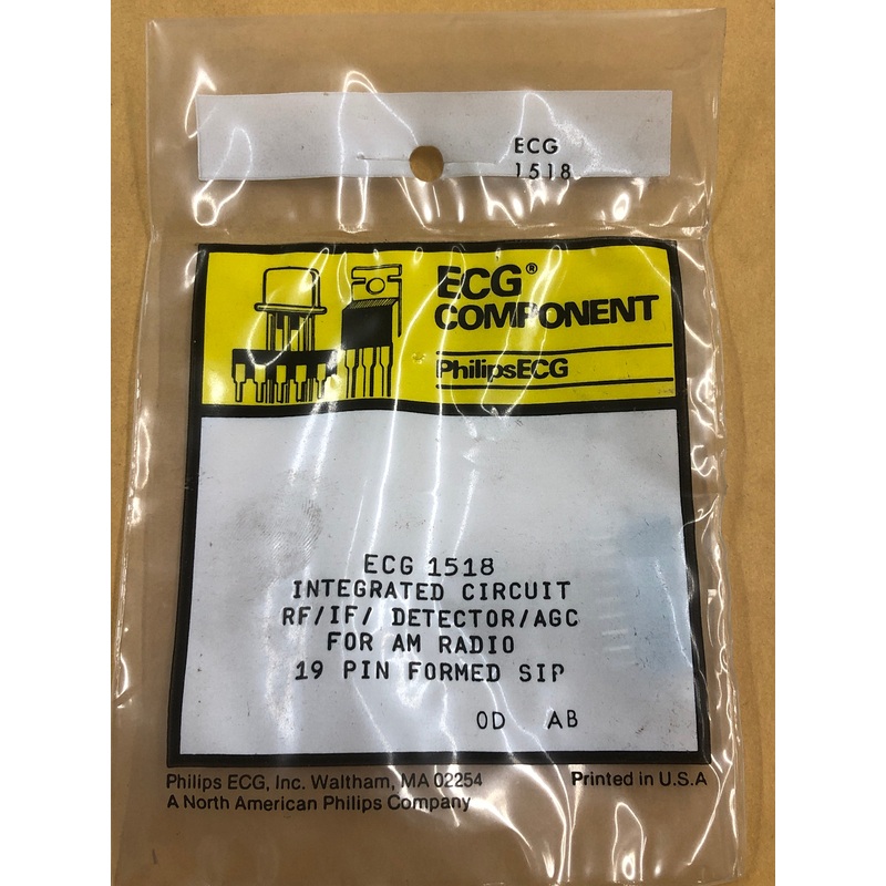 ECG1518 IC AM RF IF DETECTOR AGC