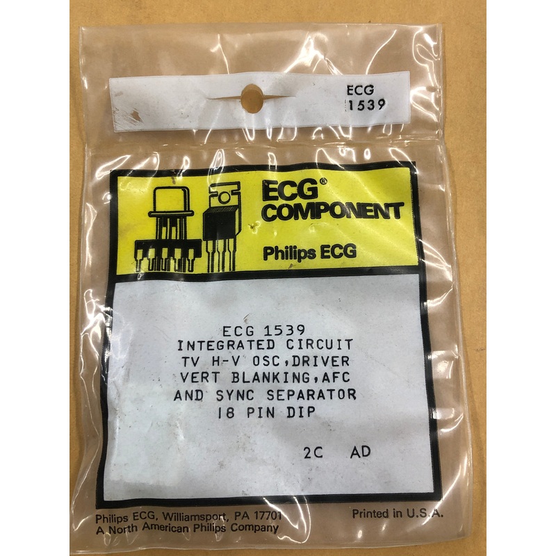 ECG1539 IC TV VER HOR OSC DRIVER
