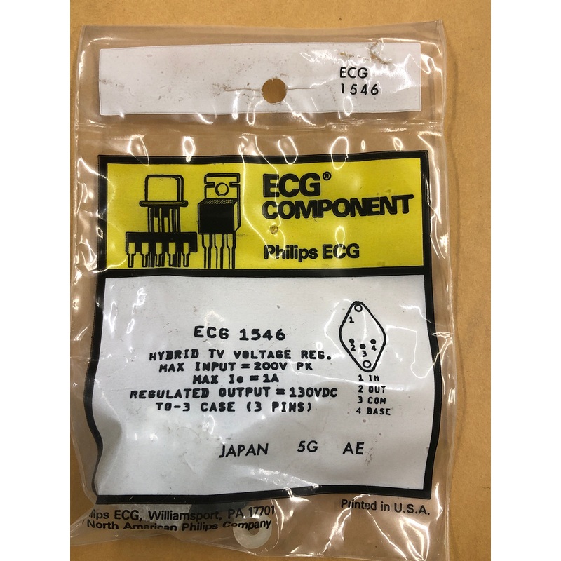 ECG1546 IC TV FIXER VOLTAGE REGULATOR