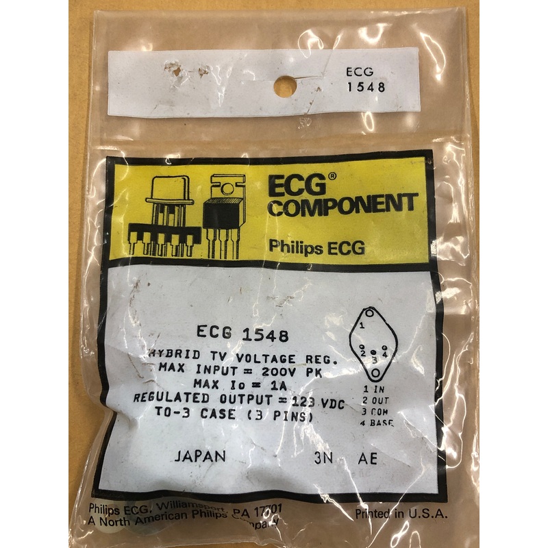 ECG1548 IC HYBRID TV VOLTAGE REGULATOR