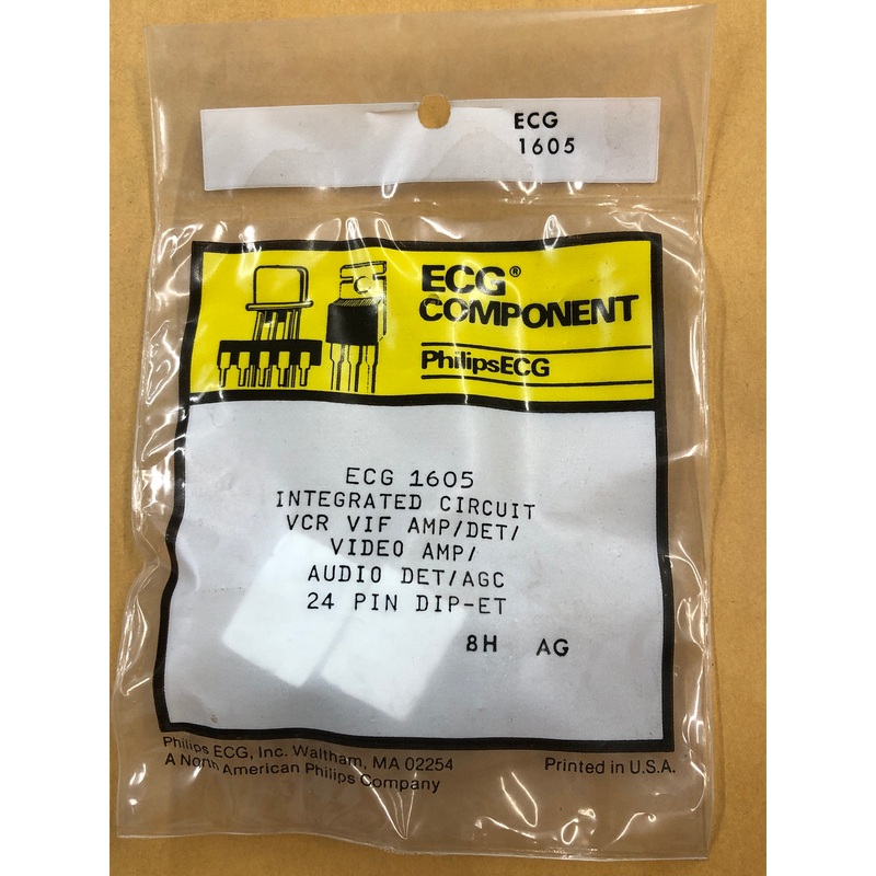 ECG1605 IC VCR VIF AMP DET VIDEO AMP AUDIO