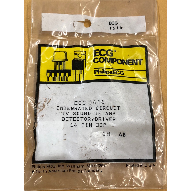ECG1616 IC TV SOUND IF AMP DET DR