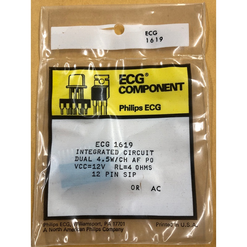 ECG1619 IC DUAL AUDIO POWER