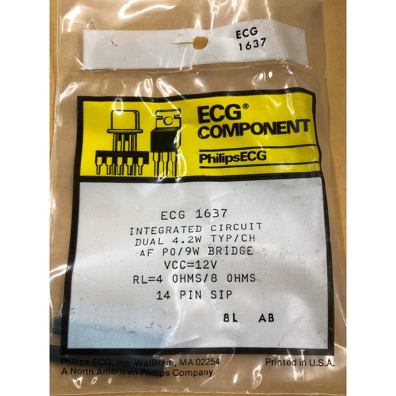 ECG1637 IC AF PWR AMP