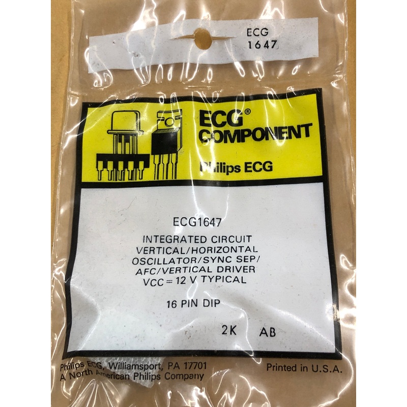 ECG1647 IC TV HORIZONTAL VERT