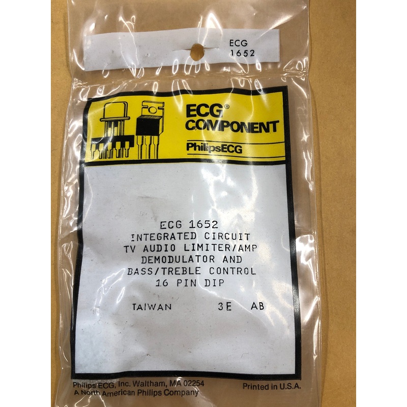 ECG1652 IC TV AUDIO LIMITER AMPLIFIER